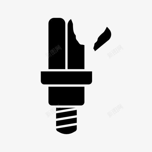 坏灯电器家用电器图标svg_新图网 https://ixintu.com 坏灯 家用电器 工具 照明 电器