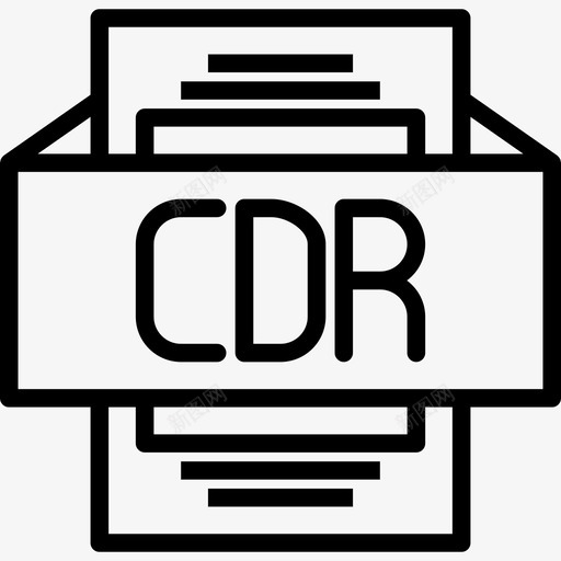 Cdr文件类型3线性图标svg_新图网 https://ixintu.com Cdr 文件类型3 线性