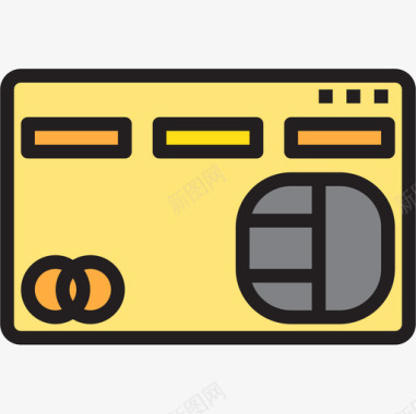 信用卡支付22线颜色图标图标