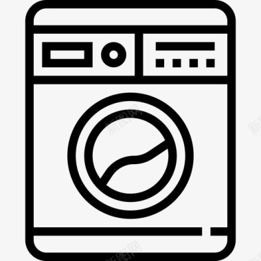 洗衣机工艺装置3线性图标图标
