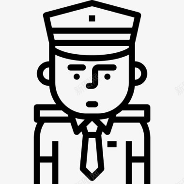 警察职业人化身5直系人图标图标