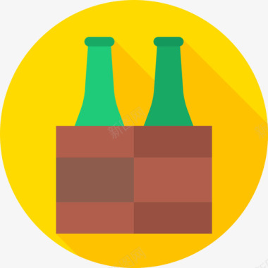 啤酒盒啤酒节32扁平图标图标