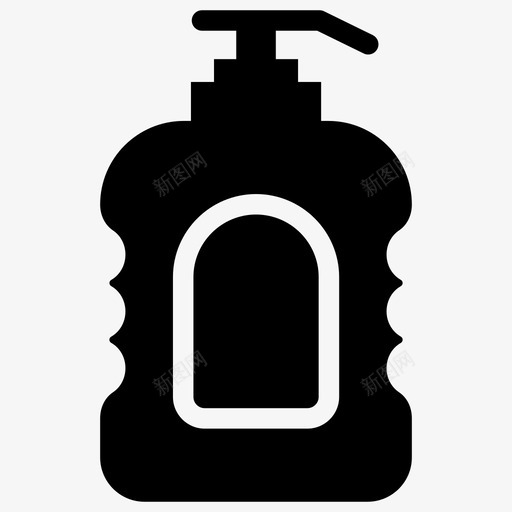 手洗化妆品容器化妆品包装图标svg_新图网 https://ixintu.com 包装一次性餐具字形图标 化妆品包装 化妆品容器 手洗 液体肥皂 细菌保护肥皂