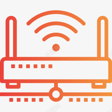 路由器网络和数据库9梯度图标图标