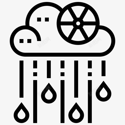 核雨预报污染图标svg_新图网 https://ixintu.com 天气 核辐射线 核雨 污染 预报