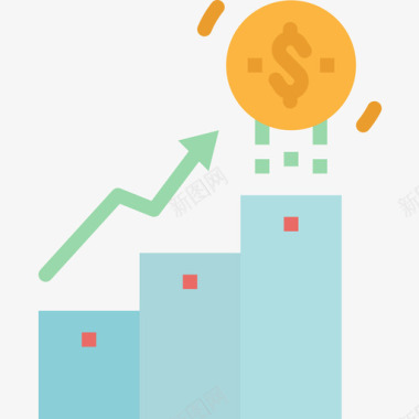 图表营销46扁平图标图标