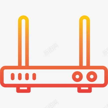 调制解调器电子设备5梯度图标图标