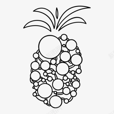 菠萝水果蔬菜图标图标
