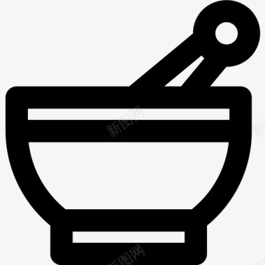 砂浆烹饪56线性图标图标