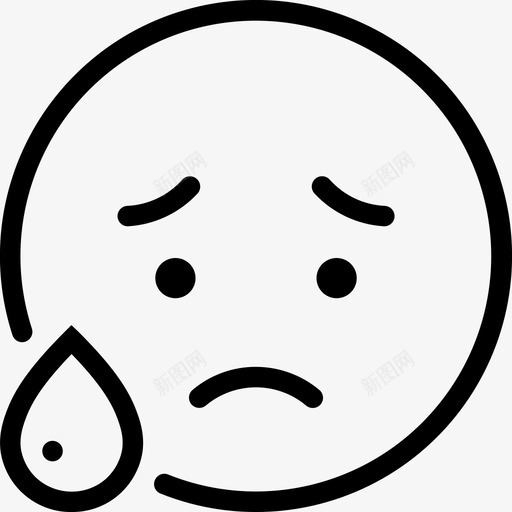 悲伤的脸表情符号情绪图标svg_新图网 https://ixintu.com 悲伤的脸 情绪 笑脸 表情符号