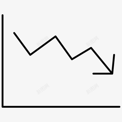 下降图表数据图标svg_新图网 https://ixintu.com 下降 减少 图表 基本用户界面轮廓图标 数据 股票