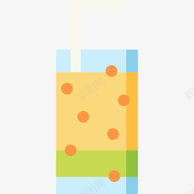 果汁夏季派对10平淡图标图标