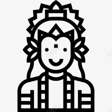 帕瓦蒂印度教神4直系图标图标