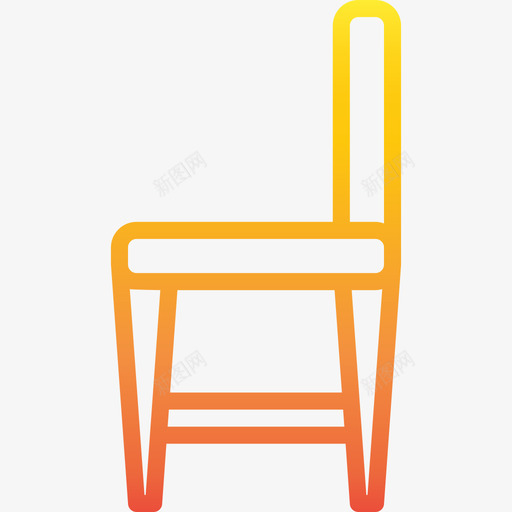 椅子家居装饰3渐变色图标svg_新图网 https://ixintu.com 家居装饰3 椅子 渐变色