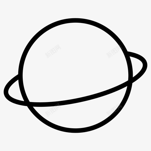 土星轨道行星图标svg_新图网 https://ixintu.com 光环 土星 太空 行星 轨道