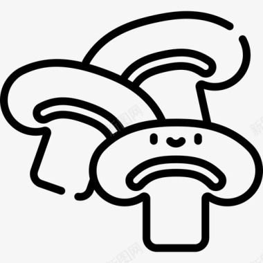 蘑菇烤肉14直系图标图标