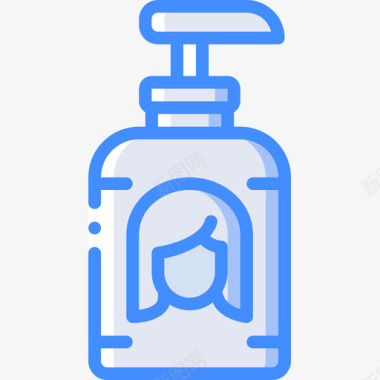 洗发水卫生13蓝色图标图标