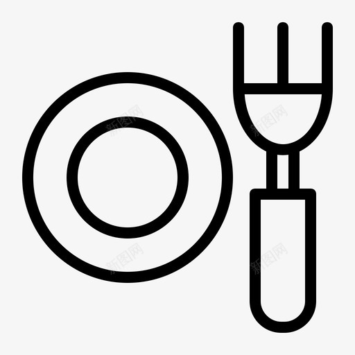 餐饮烹饪食物图标svg_新图网 https://ixintu.com 叉子 烹饪 盘子 酒店和餐厅3 食物 餐饮