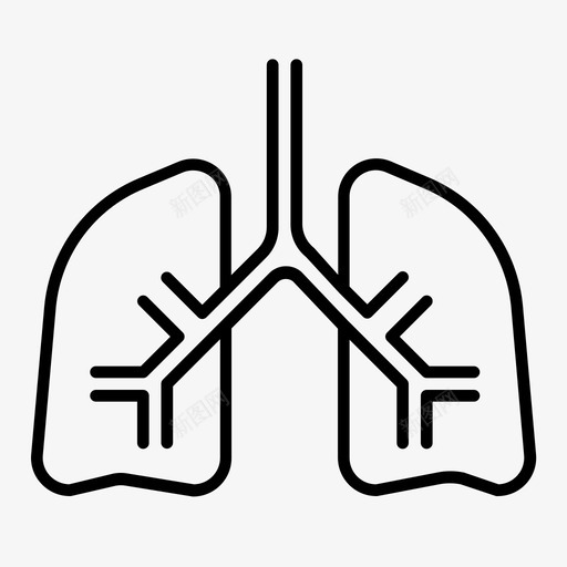 肺身体部位炉灶图标svg_新图网 https://ixintu.com 医学图标线 器官 炉灶 肝脏 肺 身体部位