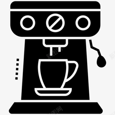 浓缩咖啡机咖啡酿造咖啡滴头图标图标