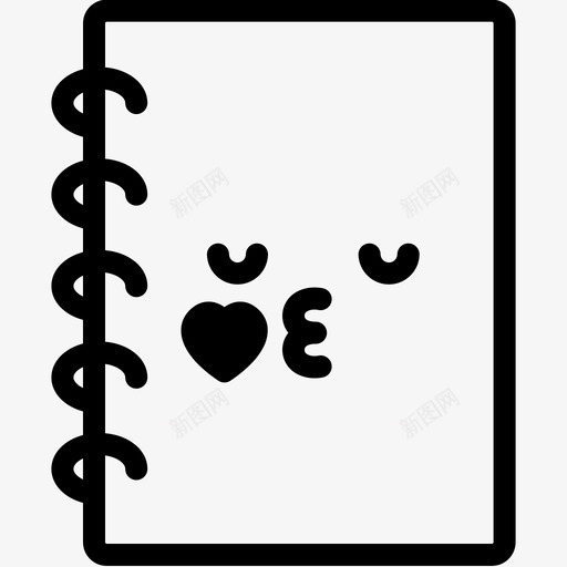 吻书表情符号图标svg_新图网 https://ixintu.com 书 吻 情感 笔记本 笔记本第一卷表情符号行 纸张 表情符号