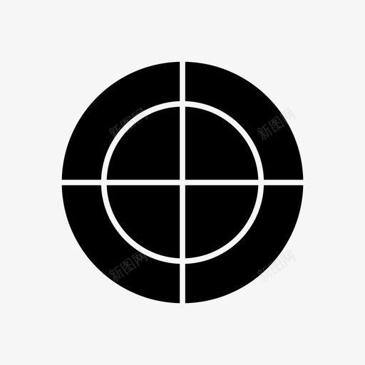 狩猎十字线射击图标svg_新图网 https://ixintu.com 十字线 基本的ui字形图标 射击 狩猎 目标