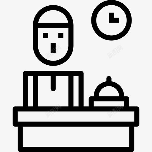 接待员89号酒店直线图标svg_新图网 https://ixintu.com 89号酒店 接待员 直线