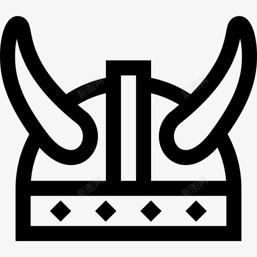 北欧海盗头盔历史4直线型图标svg_新图网 https://ixintu.com 北欧海盗头盔 历史4 直线型