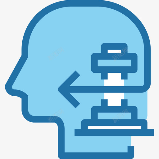 头脑人类思维15蓝色图标svg_新图网 https://ixintu.com 人类思维15 头脑 蓝色