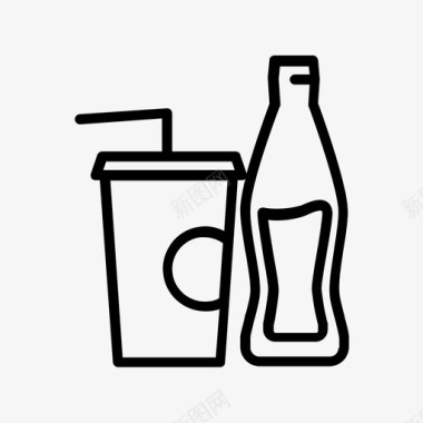 饮料可乐快餐图标图标