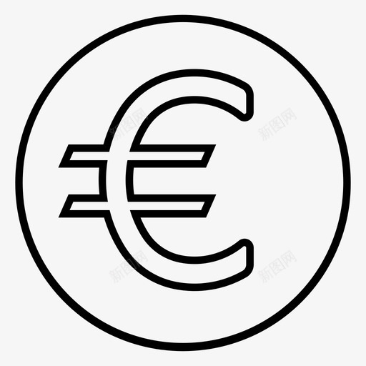 欧元硬币商业现金图标svg_新图网 https://ixintu.com 商业 欧元硬币 现金 货币