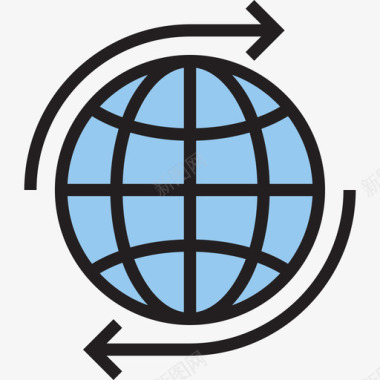 全球商务和办公19线性颜色图标图标