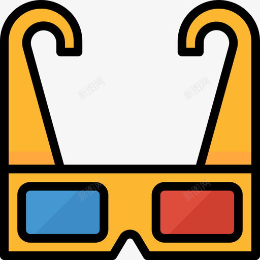 3d眼镜音乐和多媒体2线性颜色图标svg_新图网 https://ixintu.com 3d眼镜 线性颜色 音乐和多媒体2