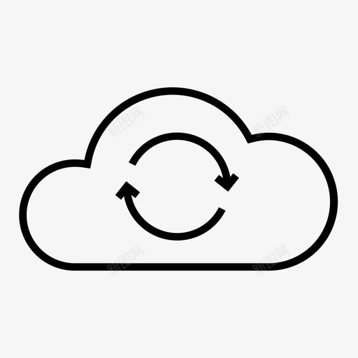云箭头刷新图标svg_新图网 https://ixintu.com 云 刷新 搜索引擎优化网站 箭头 重复