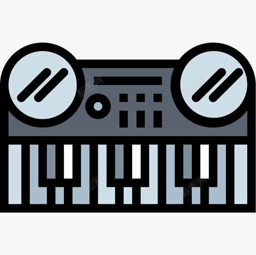 键盘音乐节30线性颜色图标svg_新图网 https://ixintu.com 线性颜色 键盘 音乐节30