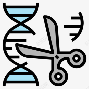 基因遗传学2线性颜色图标图标