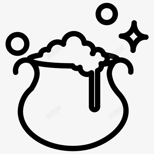 锅炉魔法水图标svg_新图网 https://ixintu.com 占星术和算命 水 药剂锅炉 锅炉 魔法