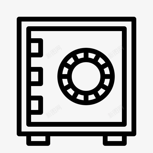 保险箱银行保护图标svg_新图网 https://ixintu.com 保护 保险箱 安全 财务概要 银行