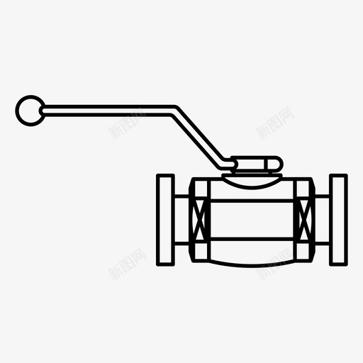 球阀水龙头液压图标svg_新图网 https://ixintu.com 切断 工业 水龙头 液压 球阀