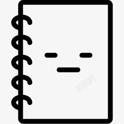 笔记本表情中性书本表情符号图标高清图片