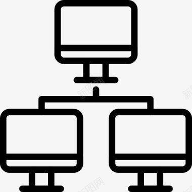 计算机通信16线性图标图标