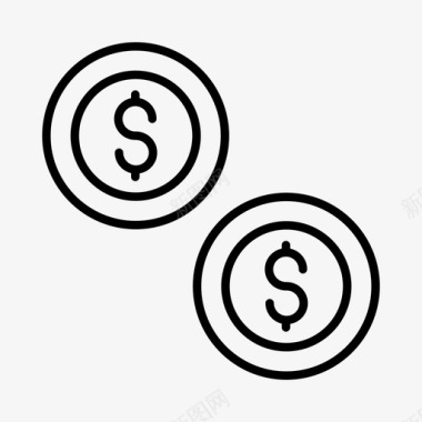 硬币商业货币图标图标