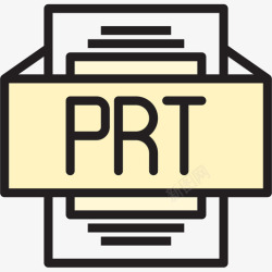 prtPrt文件类型2线性颜色图标高清图片