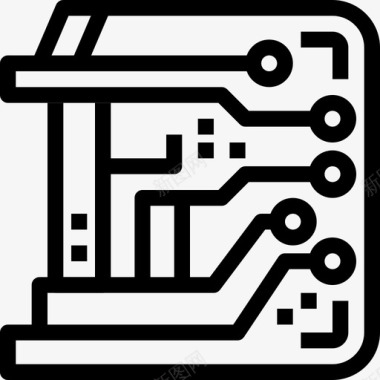 银行银行和金融直线图标图标