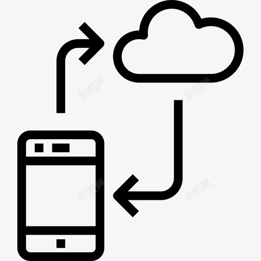云计算智能技术5线性图标svg_新图网 https://ixintu.com 云计算 智能技术5 线性