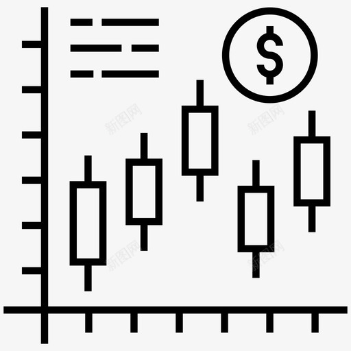财务图条形图数据图图标svg_新图网 https://ixintu.com 信息图 数字经济线图标 数据图 条形图 财务图