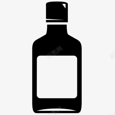 威士忌瓶酒精波旁威士忌图标图标