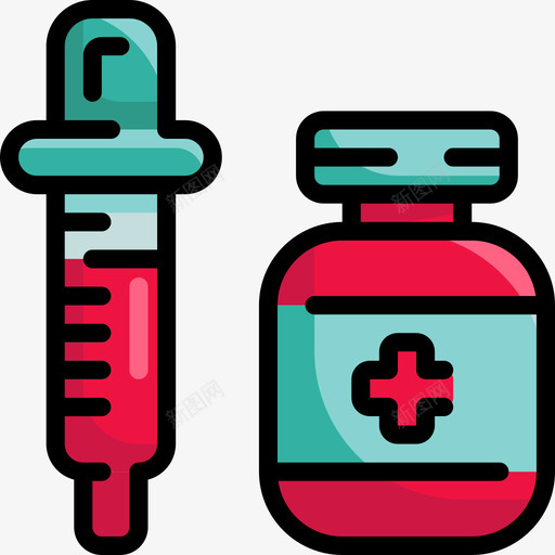 滴剂医用136线性颜色图标svg_新图网 https://ixintu.com 医用136 滴剂 线性颜色