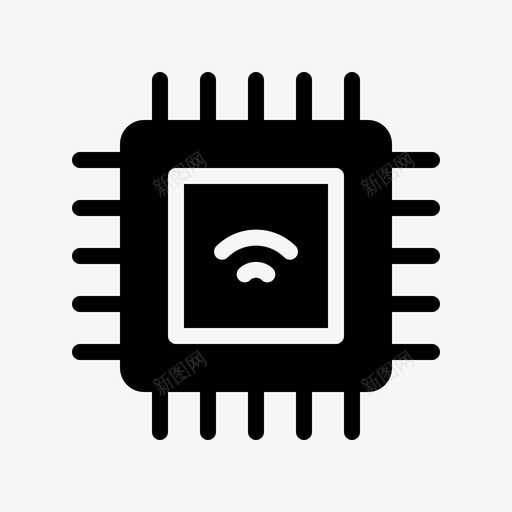wifi芯片设备硬件图标svg_新图网 https://ixintu.com web wifi芯片 智能 物联网glyph 硬件 设备