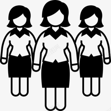 业务团队高管女性图标图标